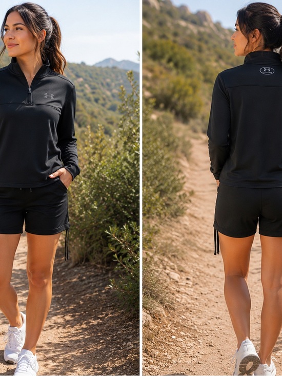 Under Armour Tops - Under Armour Black Half-Zip Performance Pullover